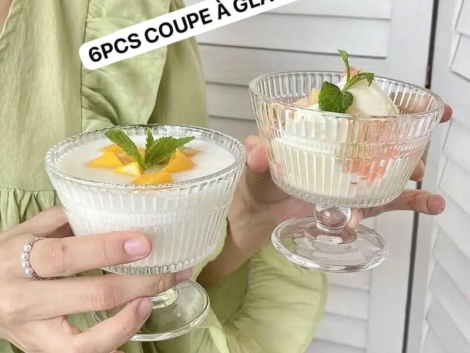 6pcs verre à glace