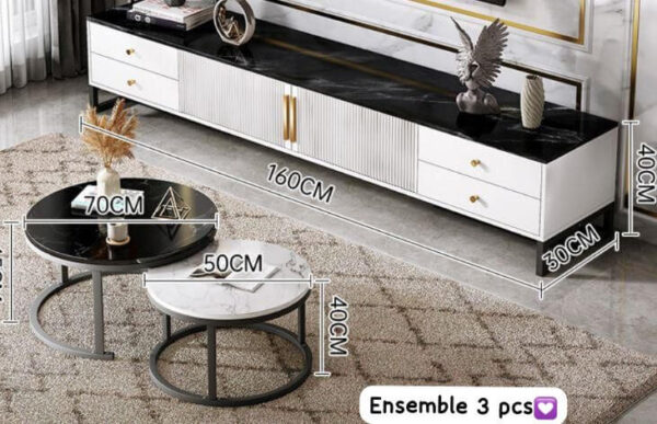Table Ronde et table basse pour salon – Image 2
